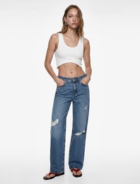 Pamuklu Slim Fit U Yaka Basic Crop Kolsuz Atlet