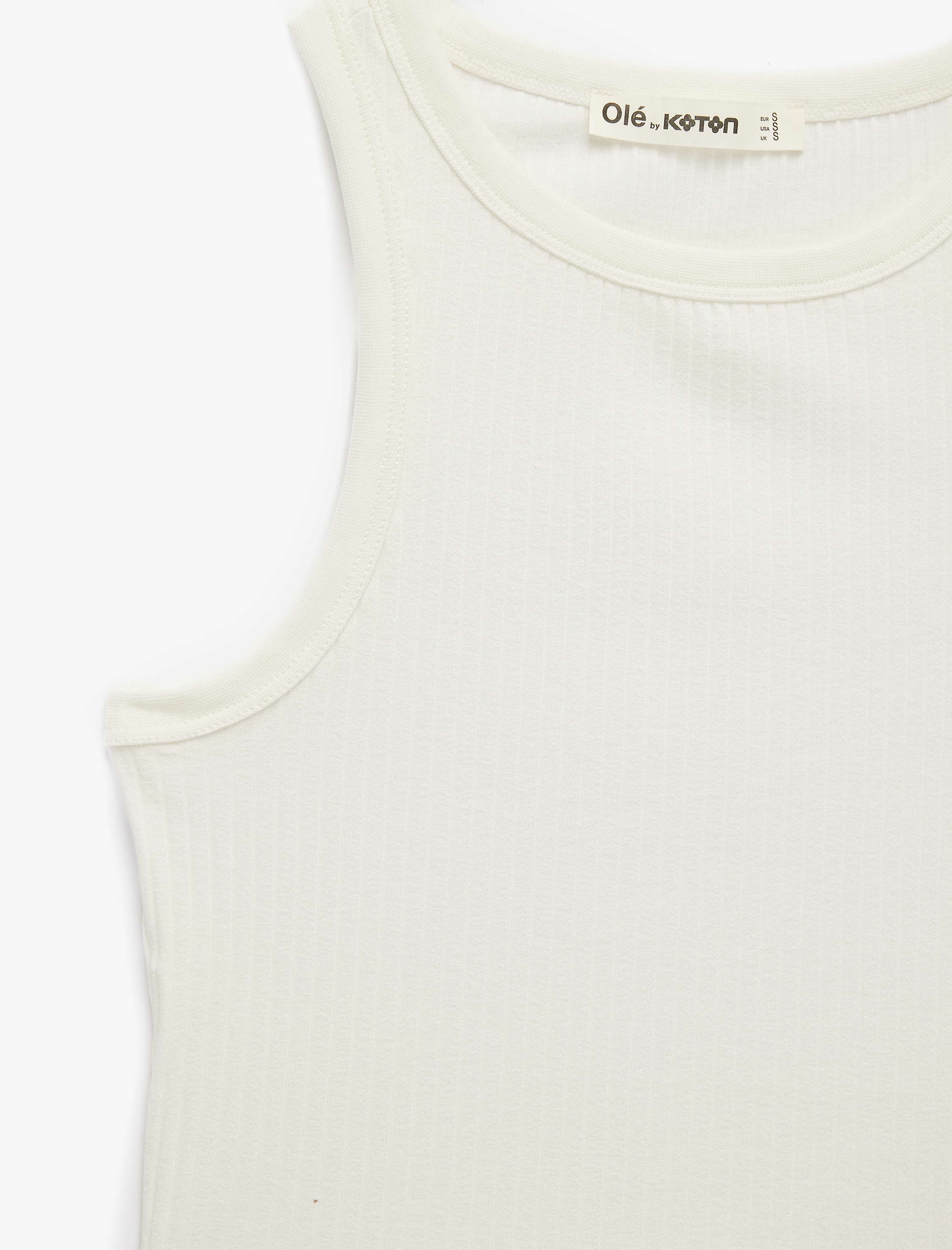   Pamuklu Slim Fit Kaşkorse Bisiklet Yaka Kolsuz Atlet