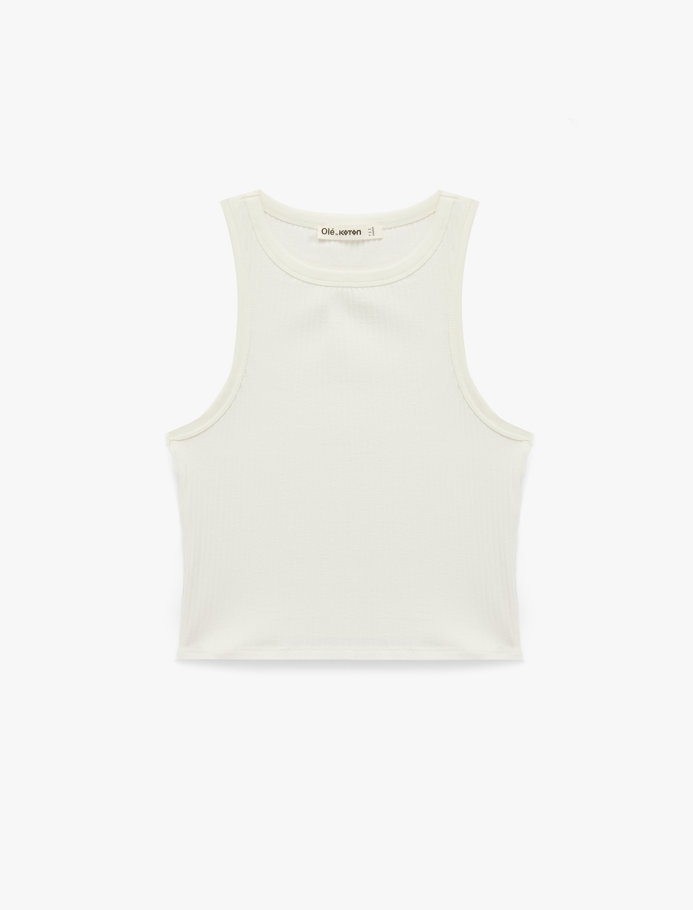   Pamuklu Slim Fit Kaşkorse Bisiklet Yaka Kolsuz Atlet