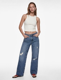 Pamuklu Slim Fit Kaşkorse Bisiklet Yaka Kolsuz Atlet