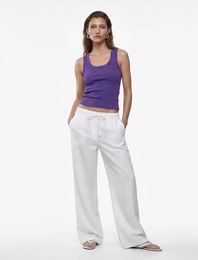 Pamuklu U Yaka Slim Fit Atlet