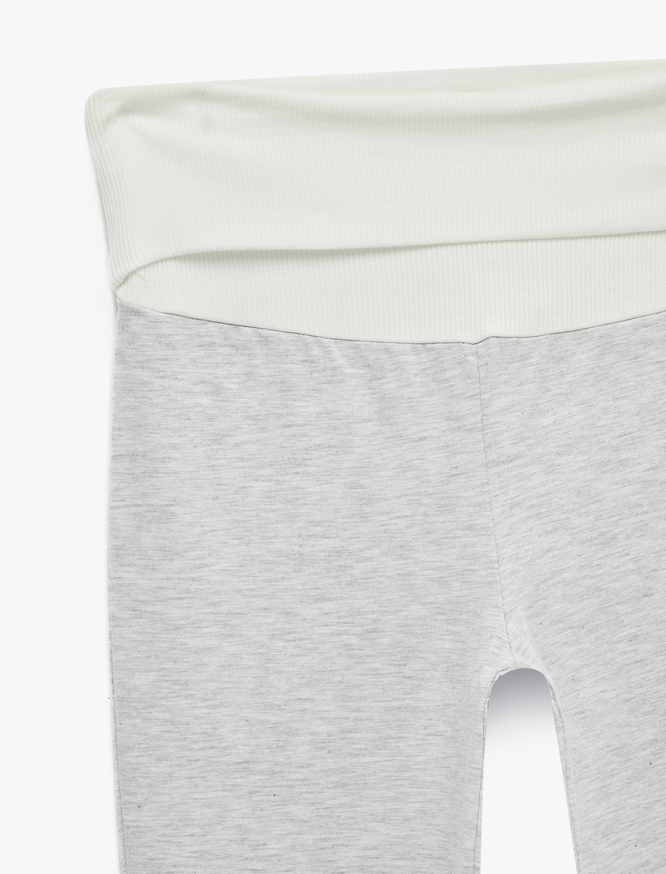   Slim Fit Yüksek Bel Kat Detaylı İspanyol Paça Spor Tayt