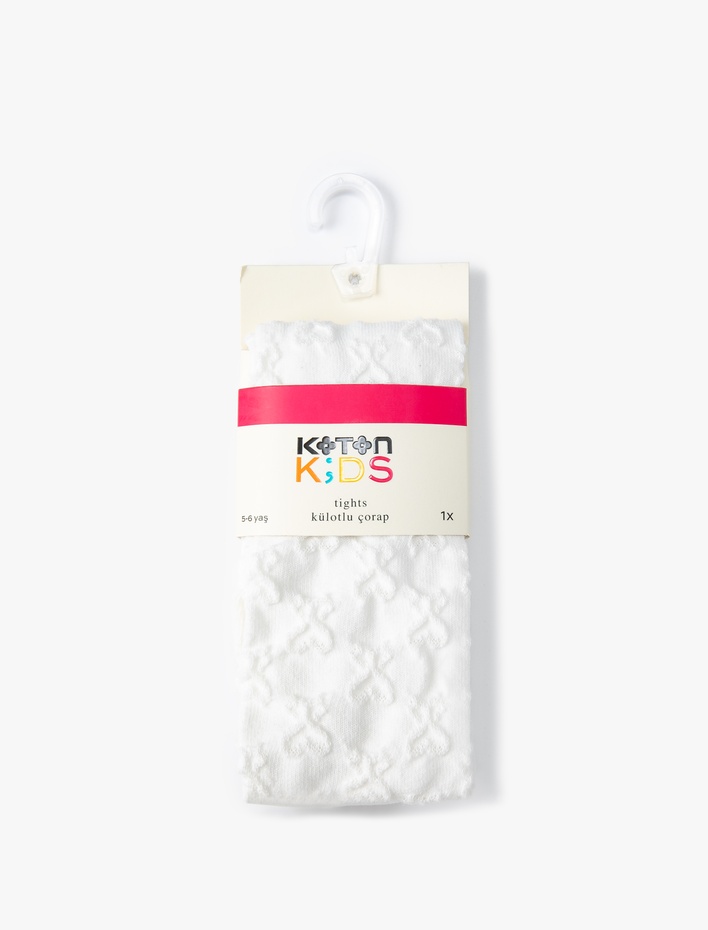 Kız Çocuk Basic Külotlu Çorap Dokulu