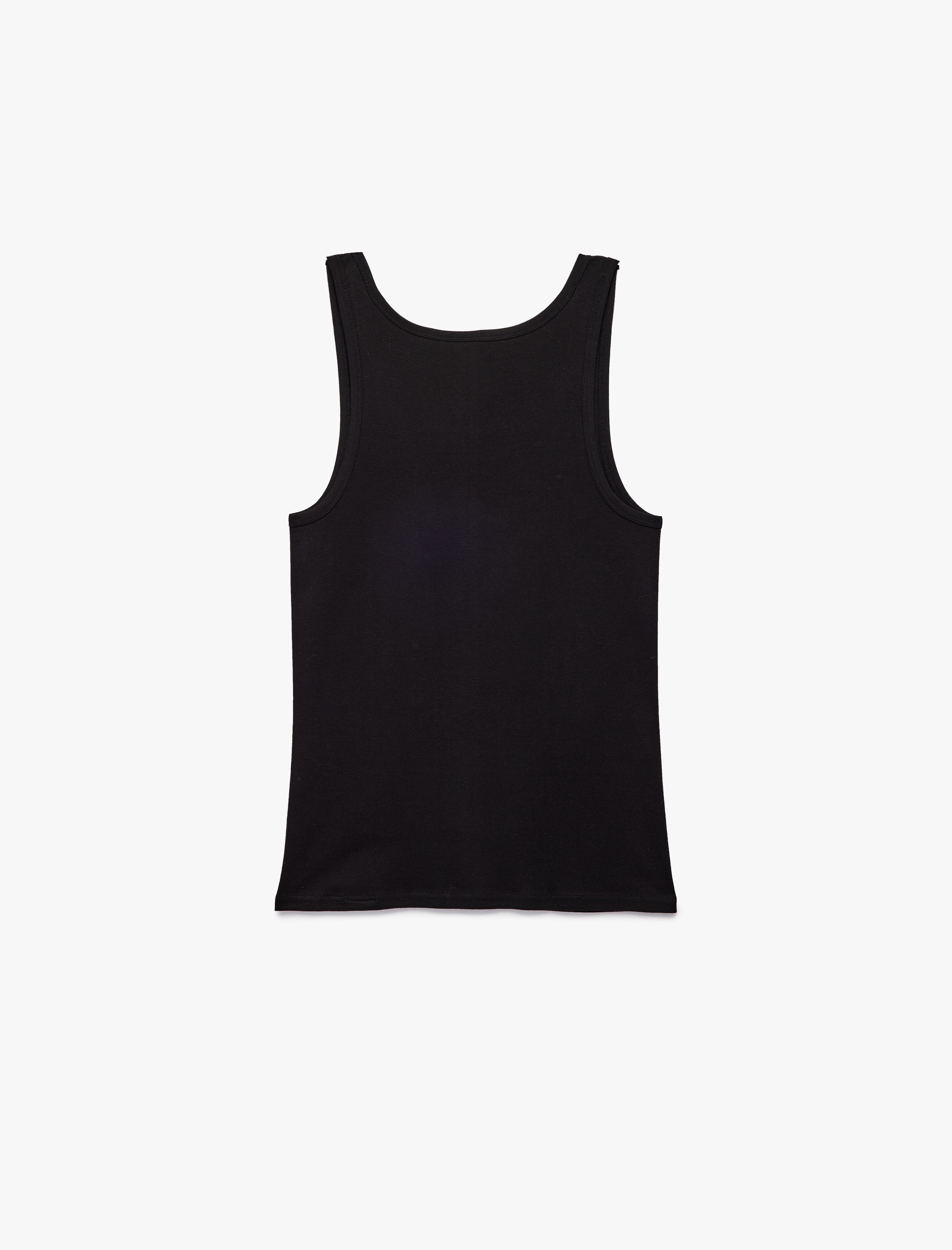   Bisiklet Yaka Kolsuz Slim Fit Ribanalı Pamuklu Atlet