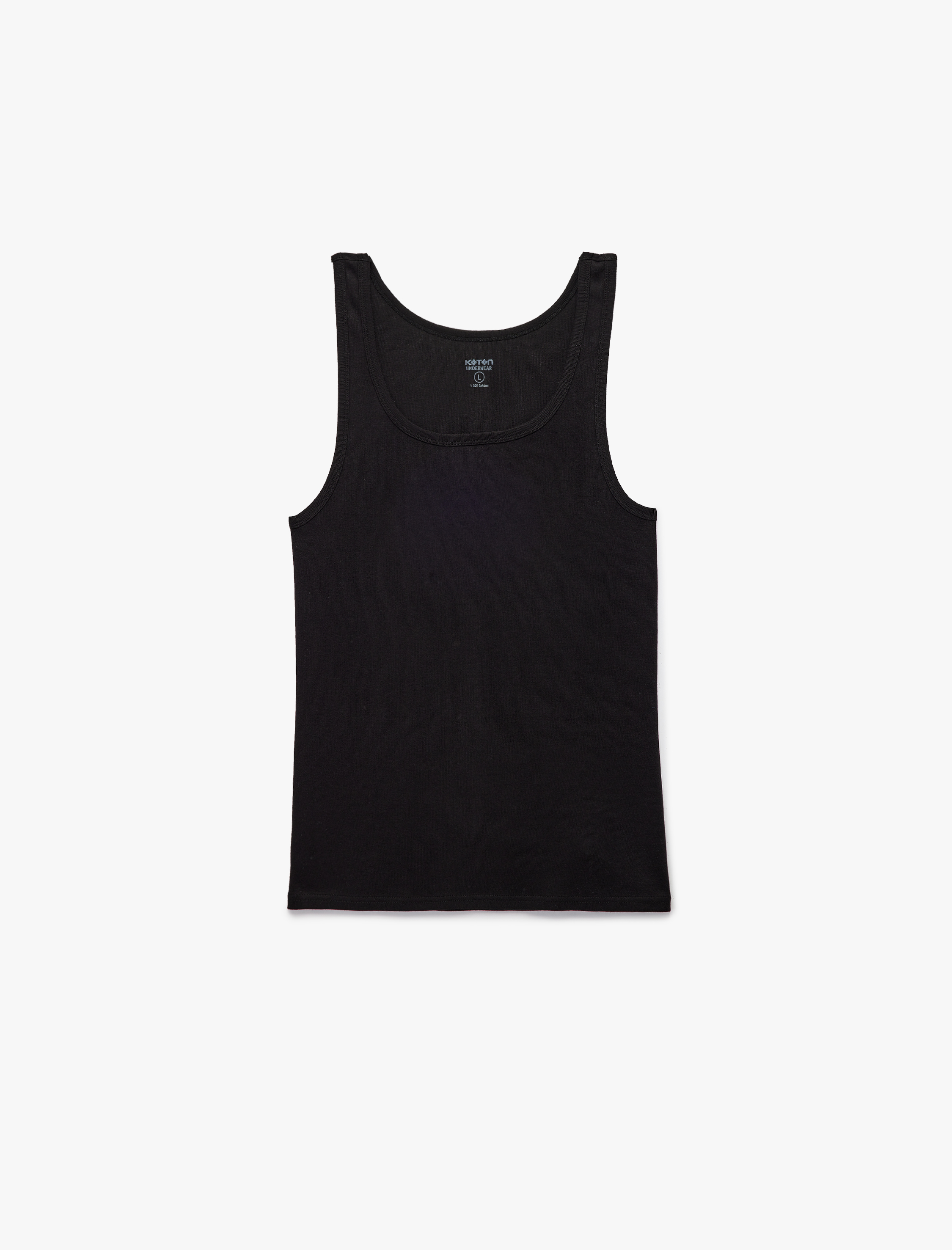   Bisiklet Yaka Kolsuz Slim Fit Ribanalı Pamuklu Atlet