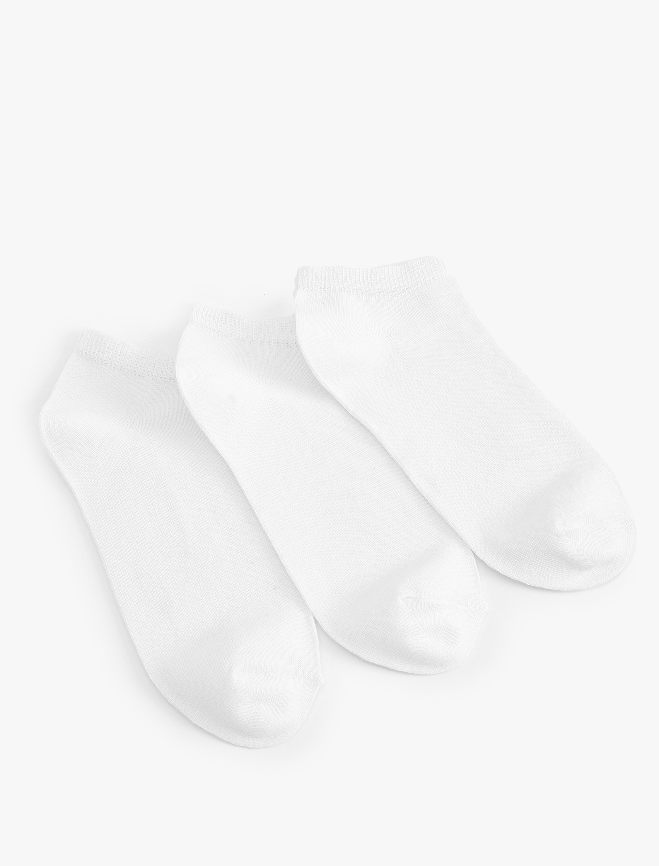  Erkek Pamuklu Basic 3'lü Patik Çorap Seti