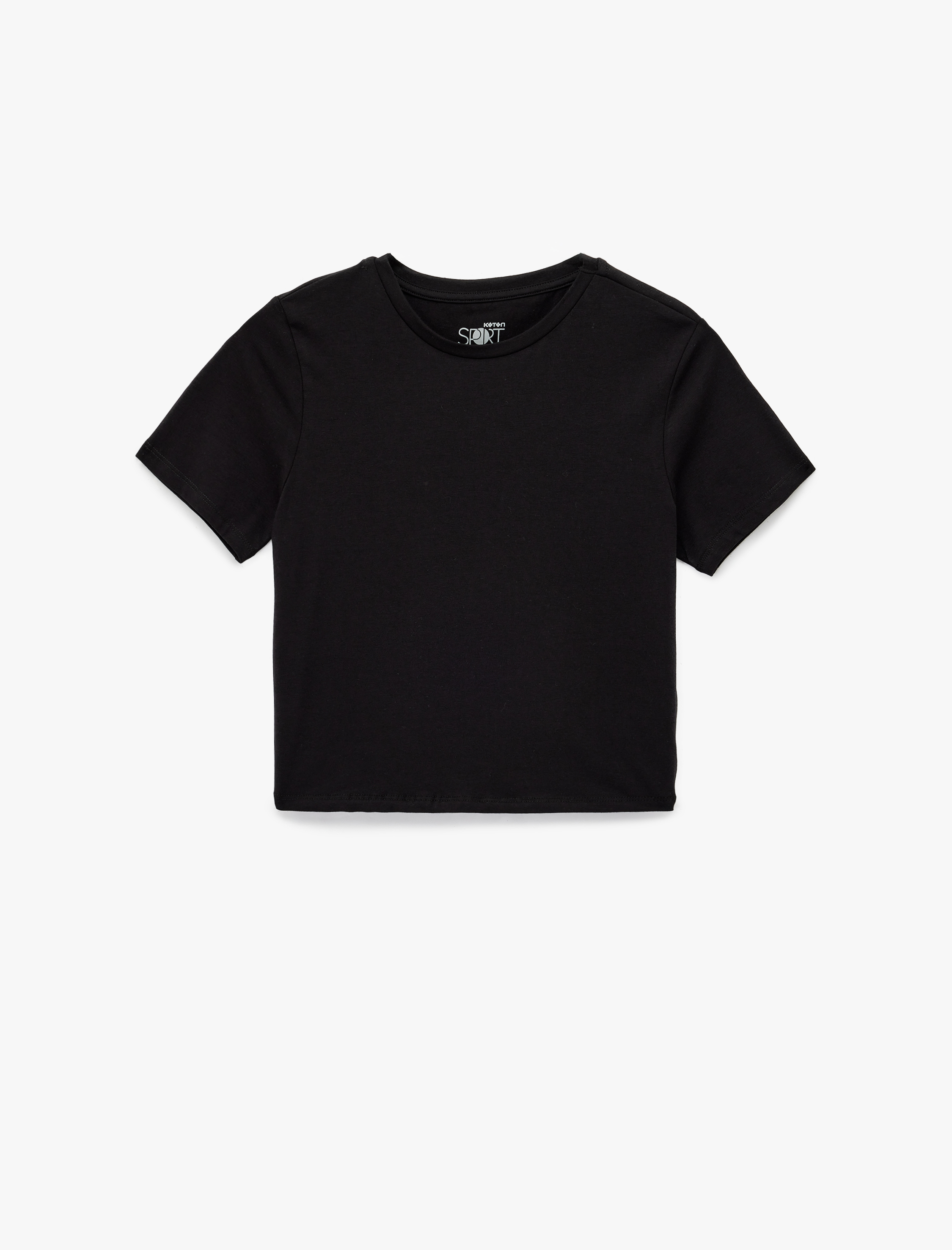   Slim Fit Kısa Kollu Pamuklu Bisiklet Yaka Spor Tişört
