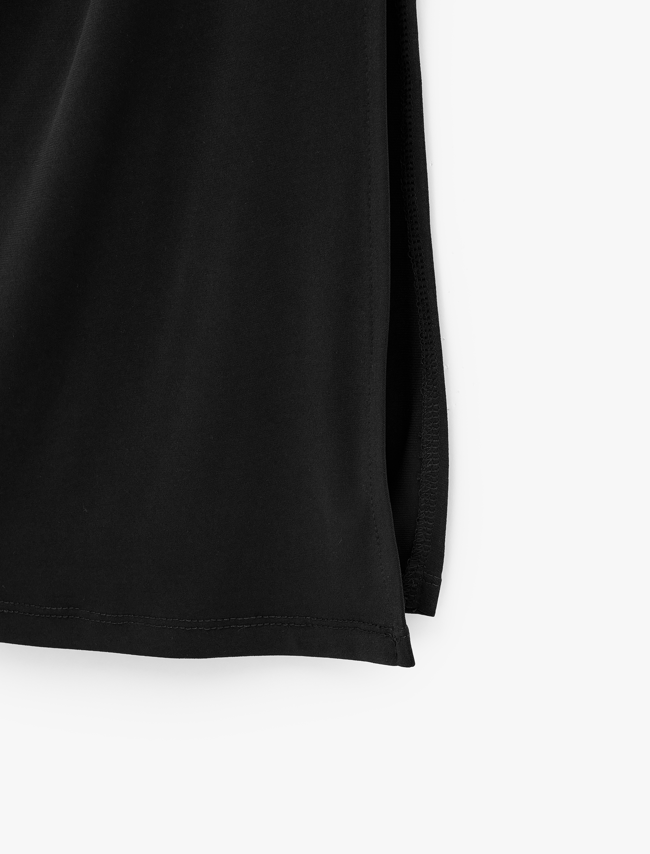   Sandy Kumaş Slim Fit Drape Detaylı Midi Etek