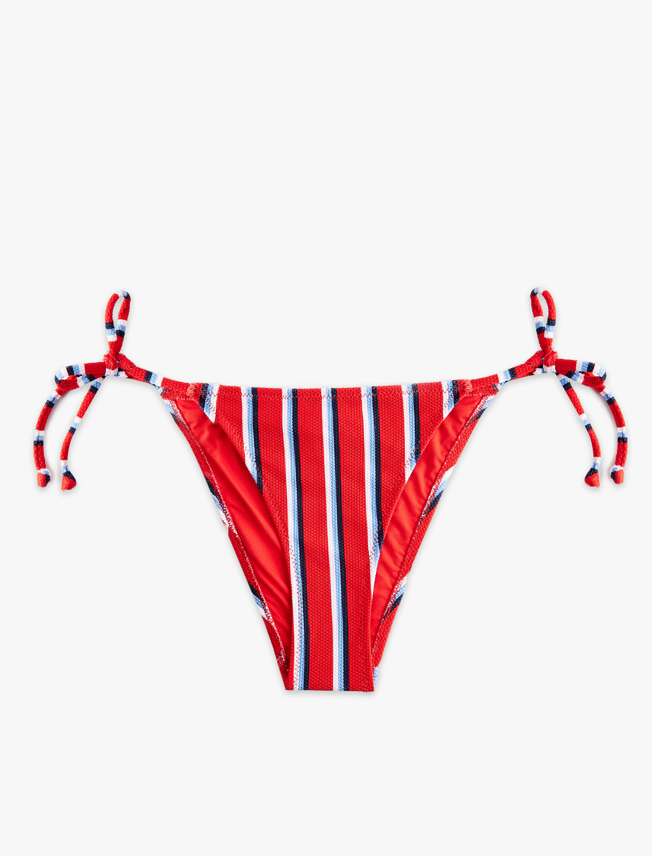   Yanları Bağlamalı İpli Çizgili Bikini Altı