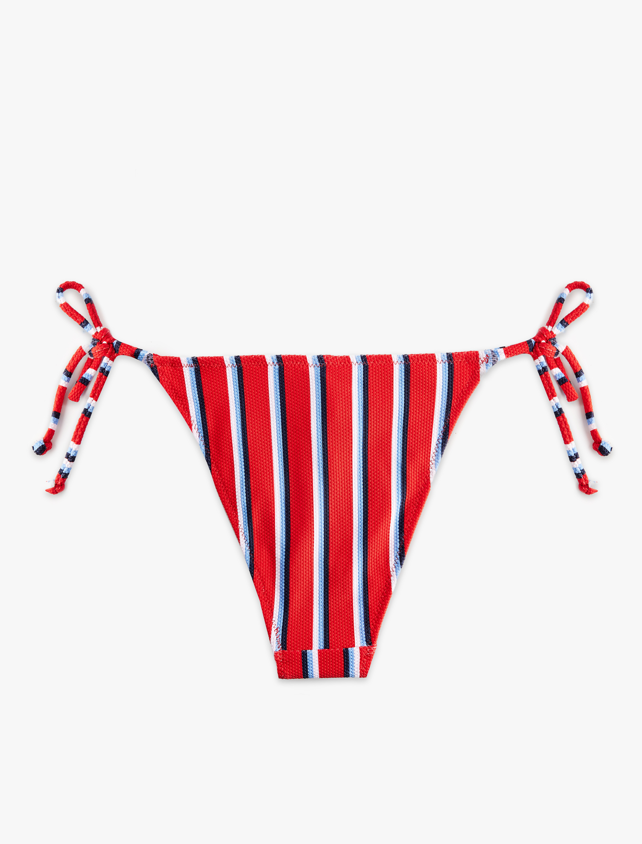   Yanları Bağlamalı İpli Çizgili Bikini Altı