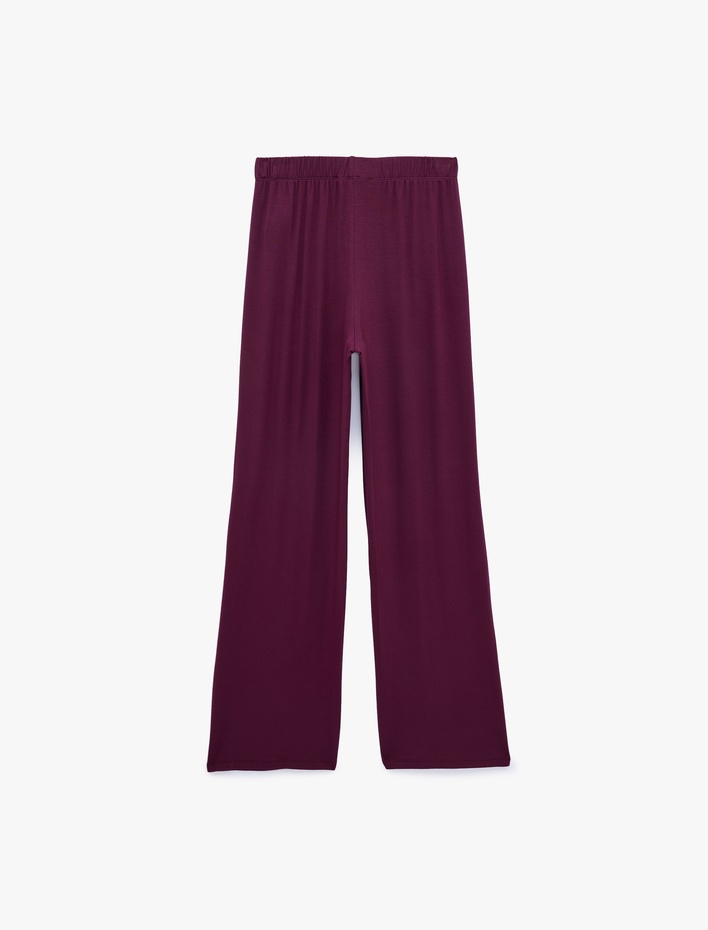  Beli Lastikli Bol Paça Viskon Pijama Altı