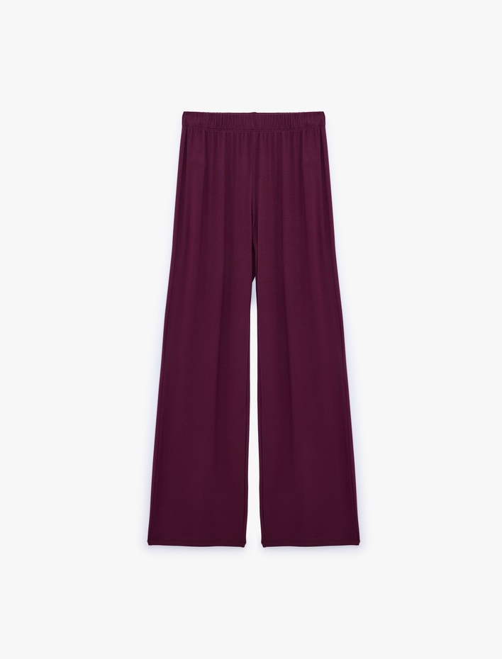  Beli Lastikli Bol Paça Viskon Pijama Altı