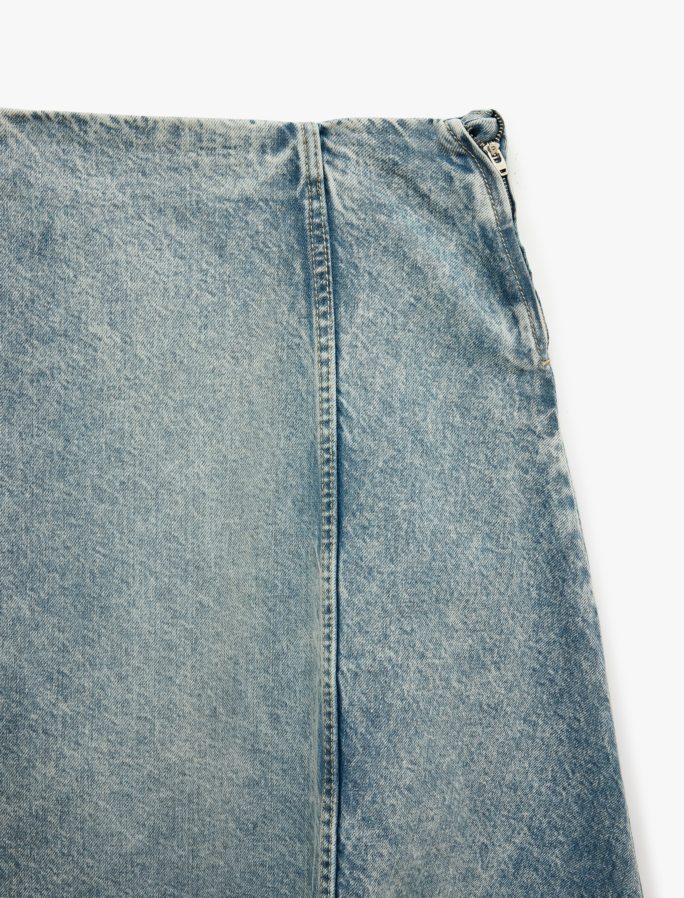   Pamuklu A Kesim Denim Midi Etek