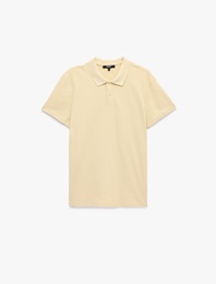 Pamuklu Pike Kumaş Kısa Kollu Baskılı Slim Fit Tişört