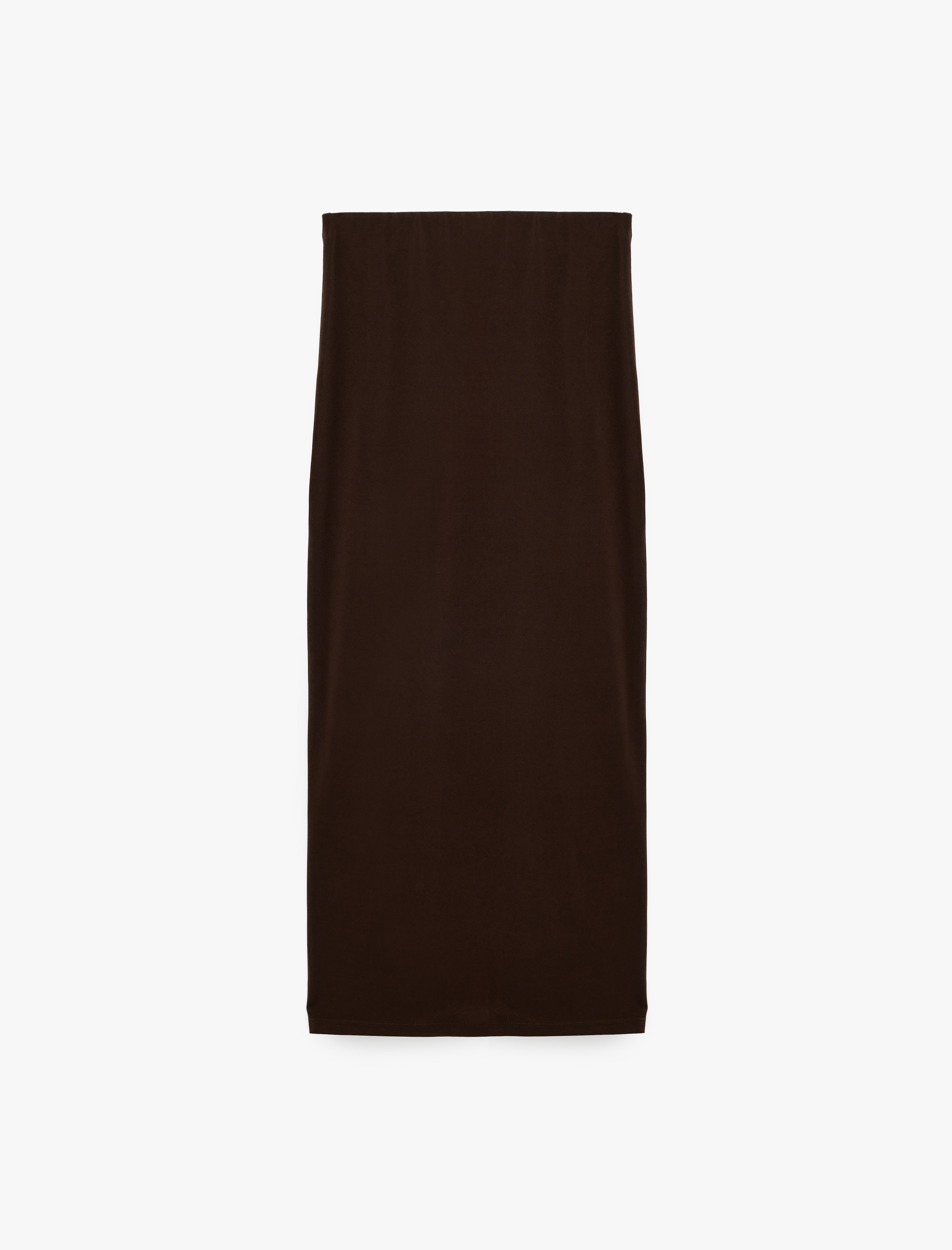  Sandy Kumaş Slim Fit Drape Detaylı Midi Etek
