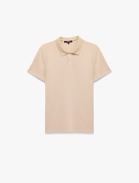 Pamuklu Pike Kumaş Kısa Kollu Baskılı Slim Fit Tişört