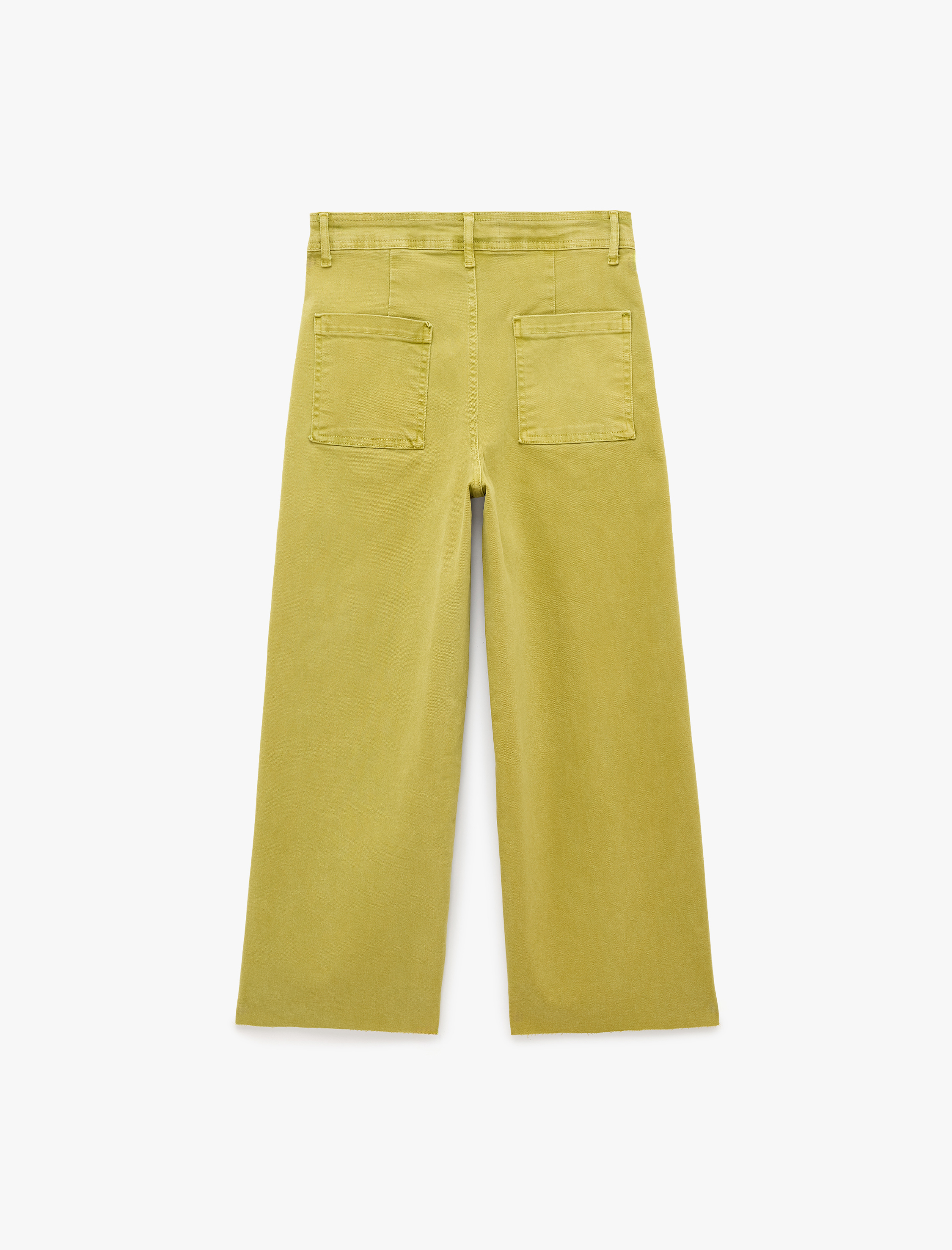   Normal Bel Rahat Kalıp Kesik Paça Jean Pantolon - Culoette Jean