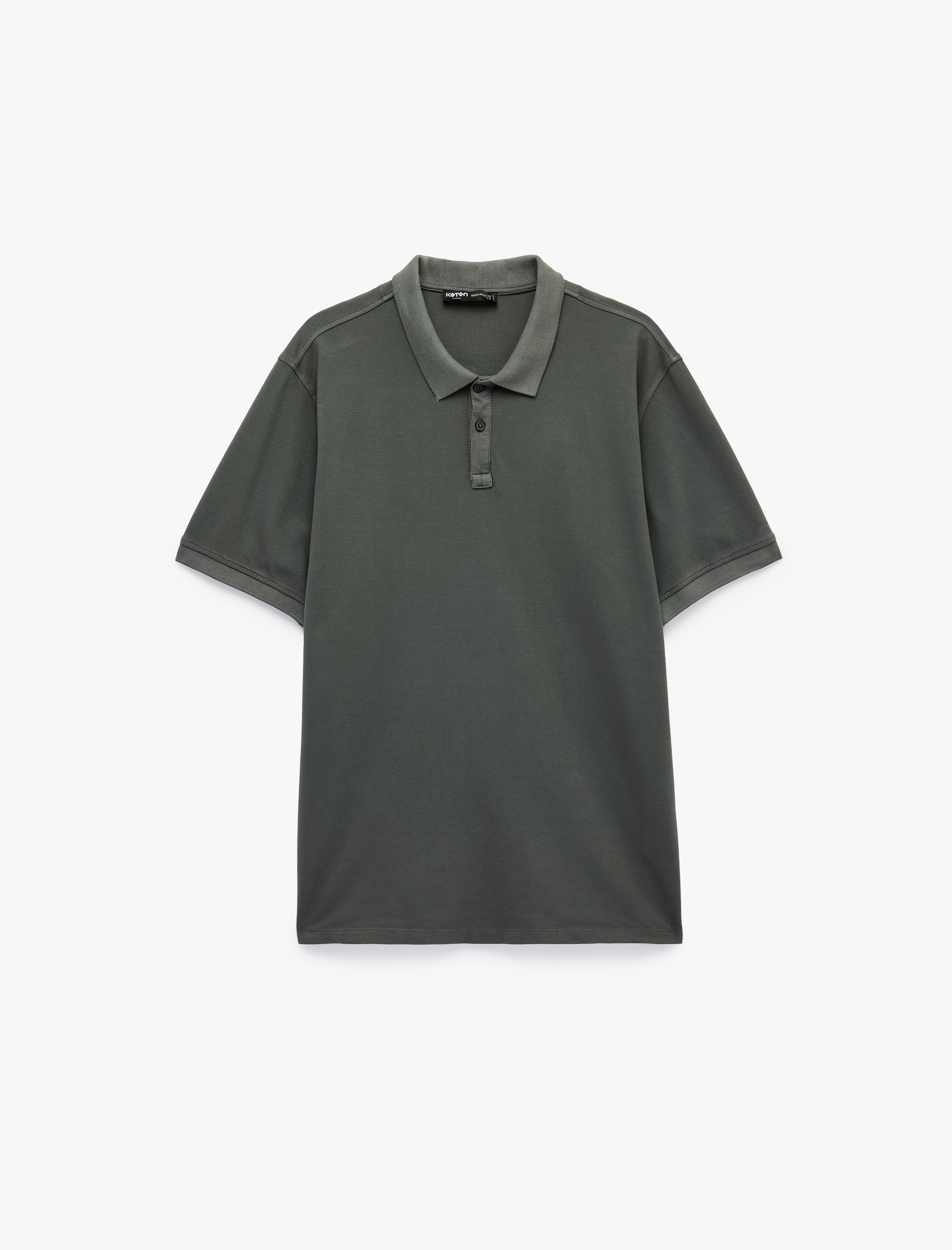   Regular Fit Pamuklu Pike Kumaş Kısa Kollu Düğmeli Polo Yaka Tişört