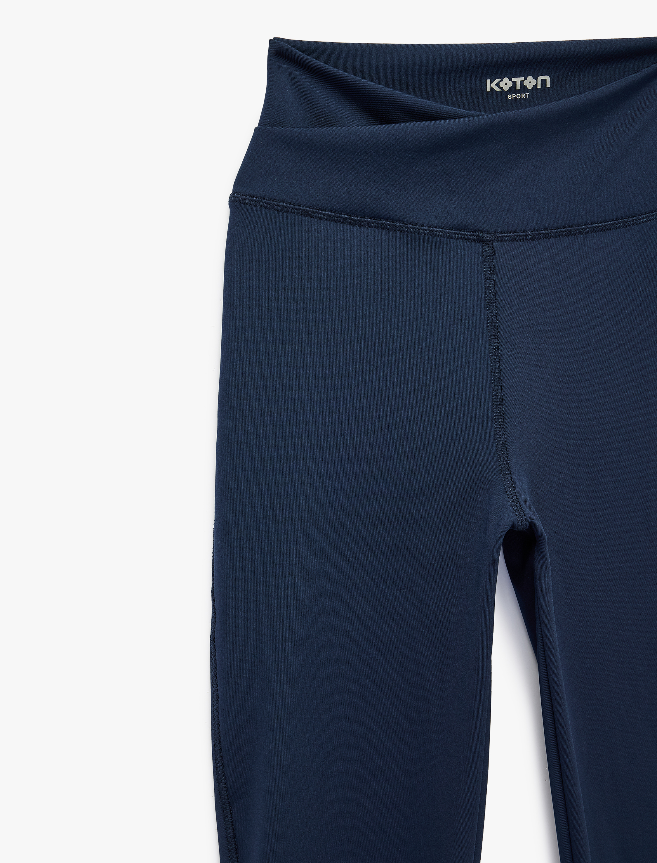   Slim Fit Kemer Detaylı İspanyol Paça Spor Tayt