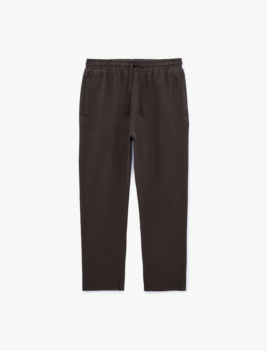 Koton Erkek Pamuklu Cepli Regular Fit Beli Bağcıklı Pantolon
