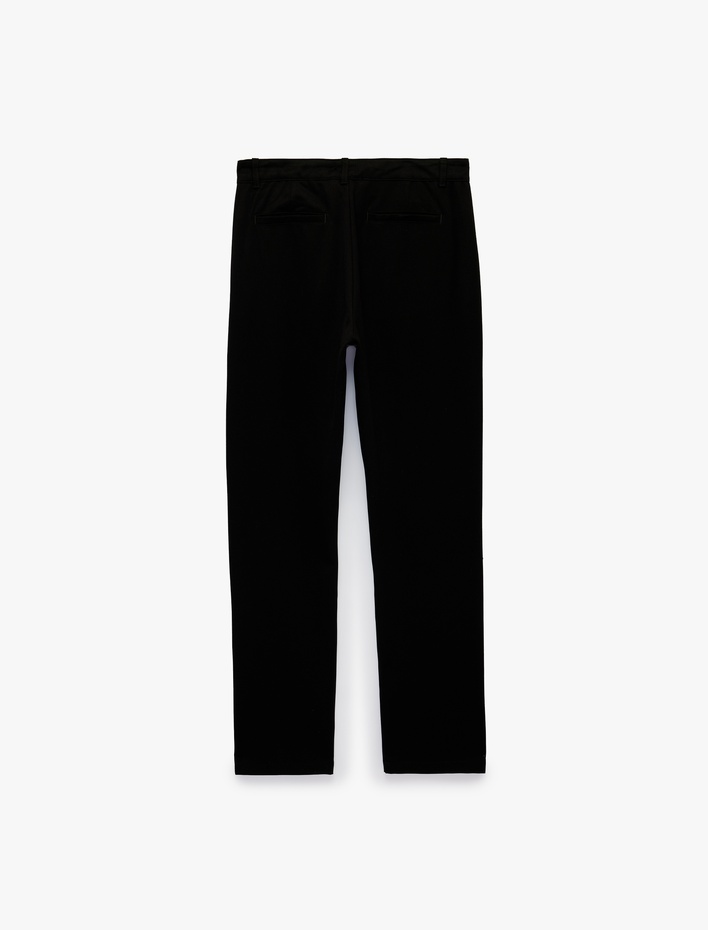  Viskon Karışımlı Cepli Gabardin Slim Fit Kumaş Pantolon