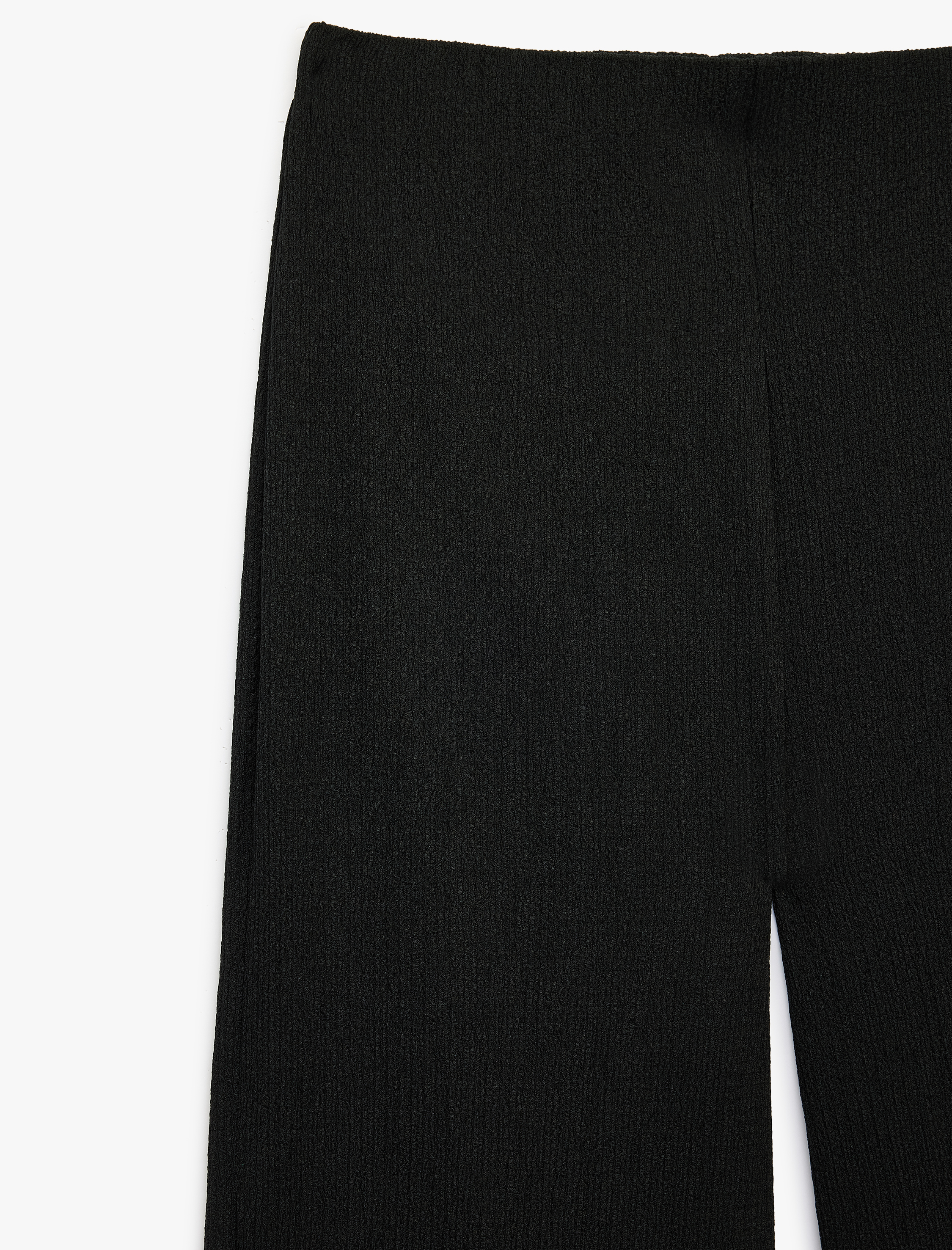   Bürümcük Kumaş Dokulu Düz Geniş Paça Pantolon