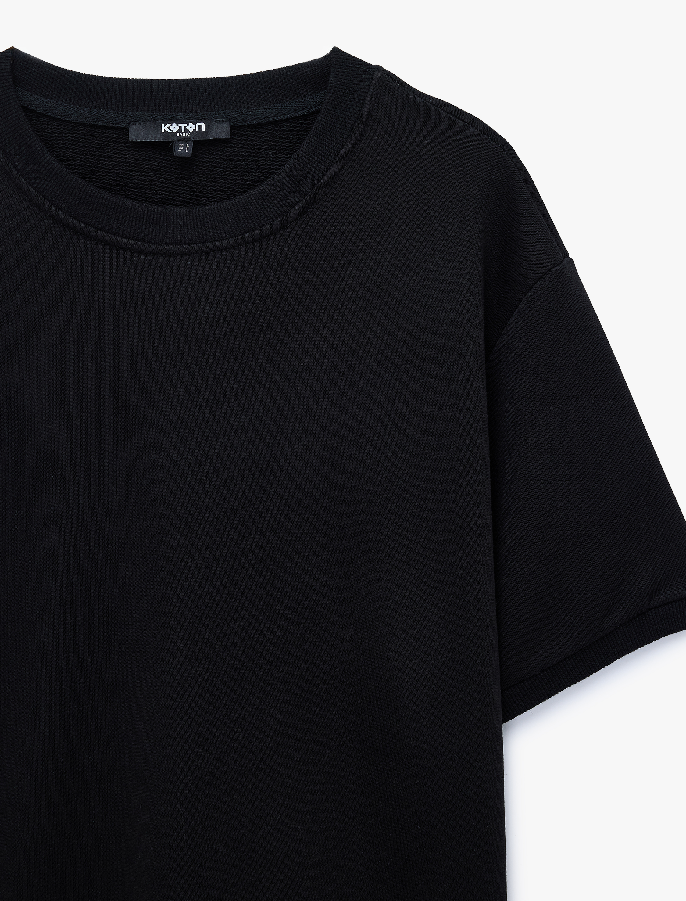   Bisiklet Yaka Kısa Kollu Basic Oversize Tişört
