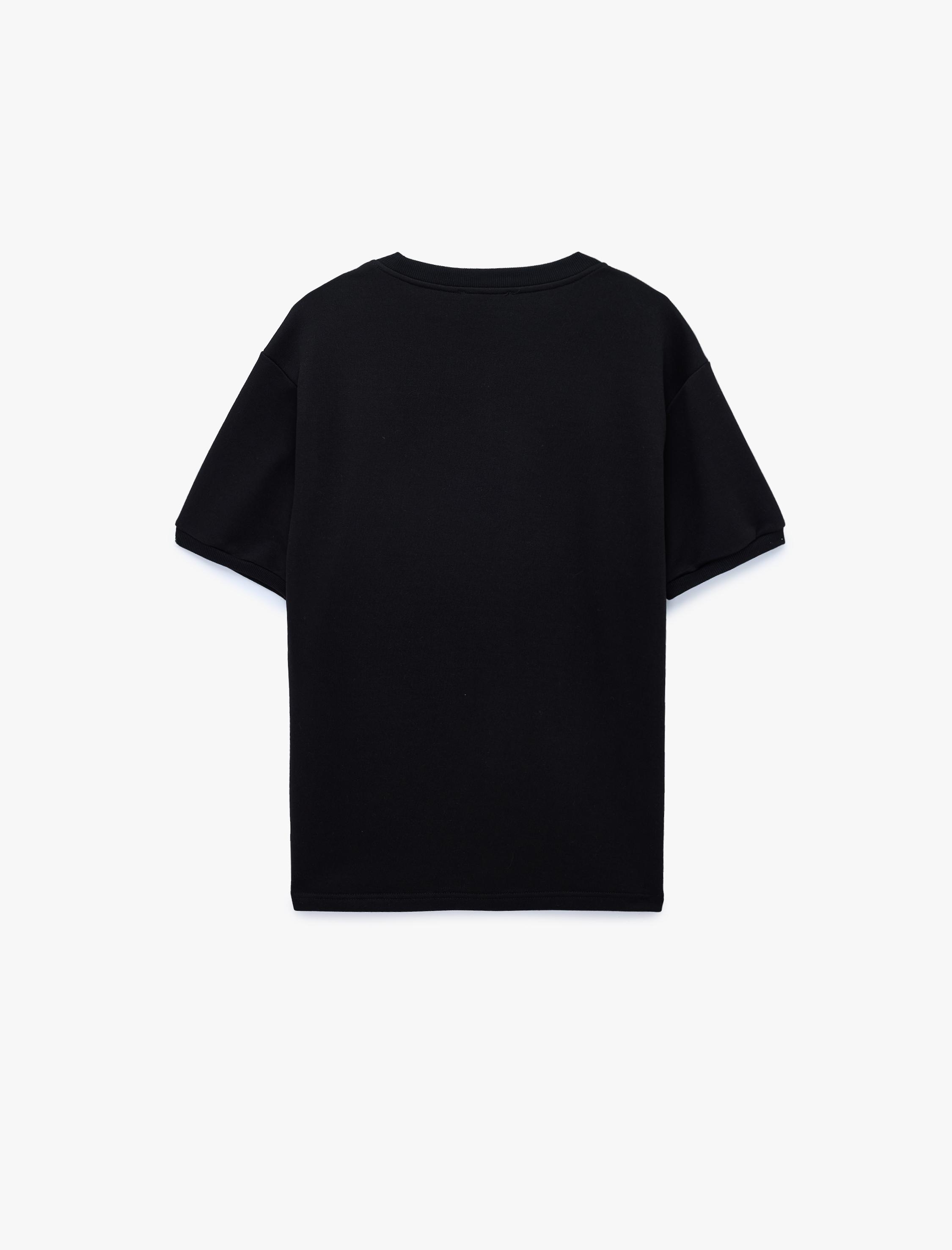   Bisiklet Yaka Kısa Kollu Basic Oversize Tişört