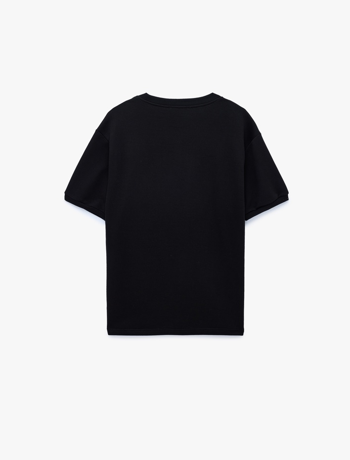  Bisiklet Yaka Kısa Kollu Basic Oversize Tişört