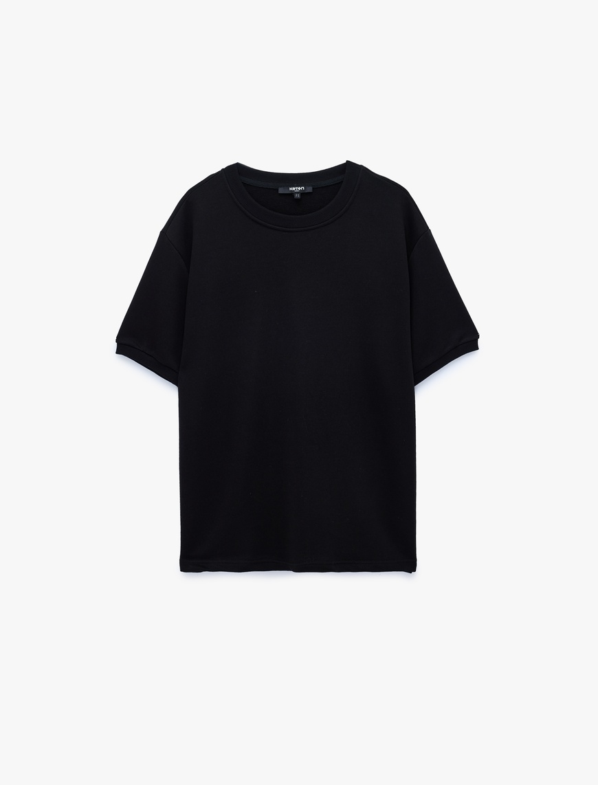 Koton Erkek Bisiklet Yaka Kısa Kollu Basic Oversize Tişört