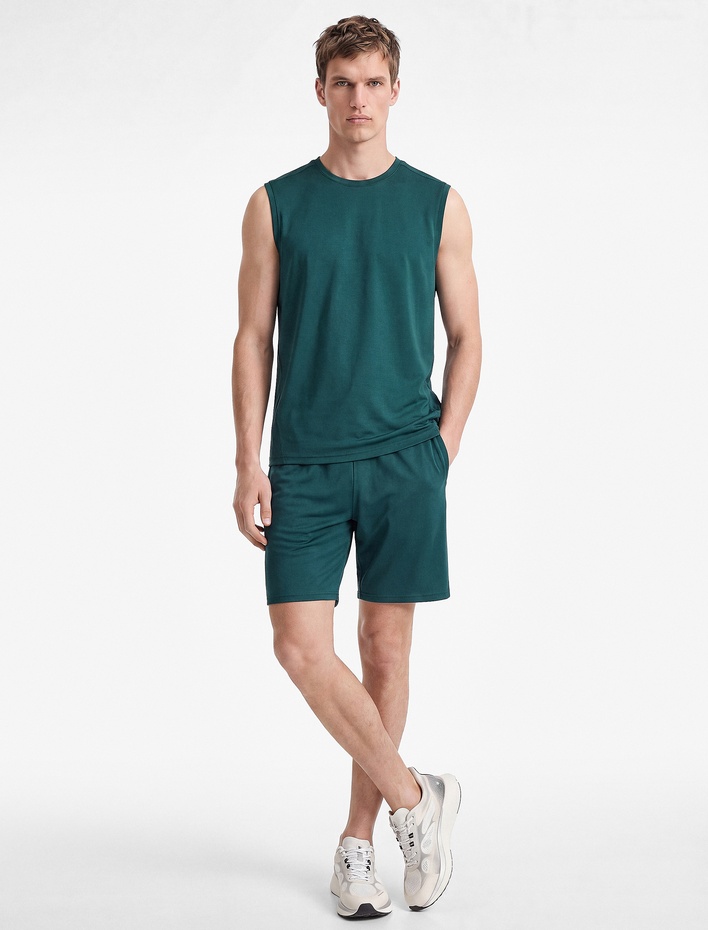  Straight Fit Cepli Beli Bağcıklı Spor Şort