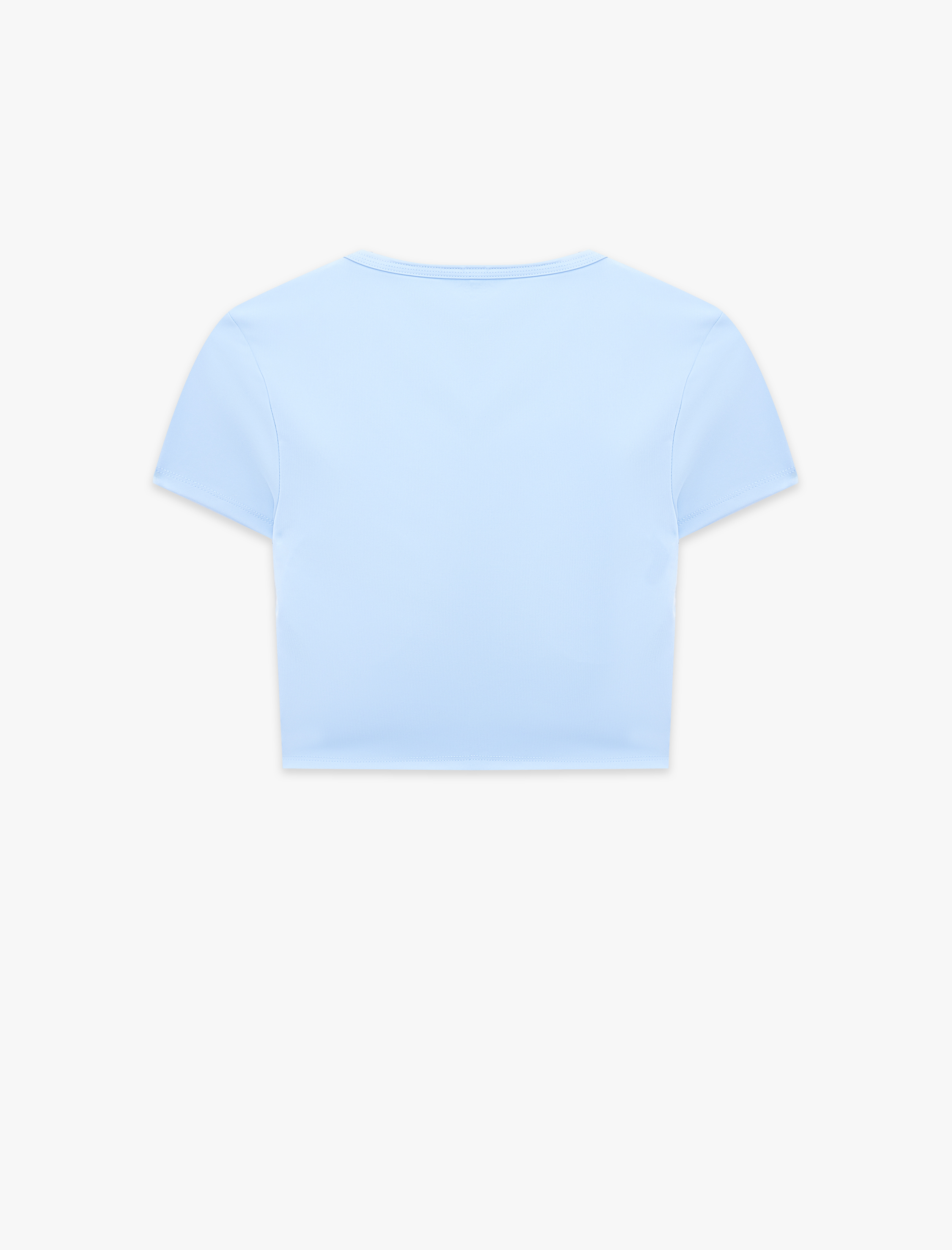   Slim Fit U Yaka Kısa Kollu Crop Spor Tişört