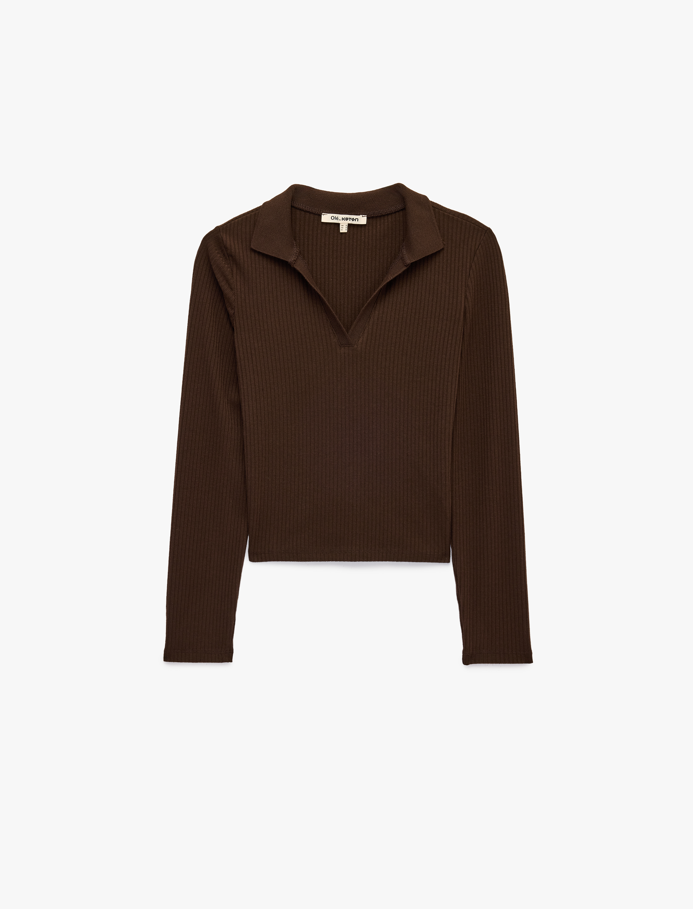   Şardonlu Uzun Kollu Slim Fit Polo Yaka Tişört