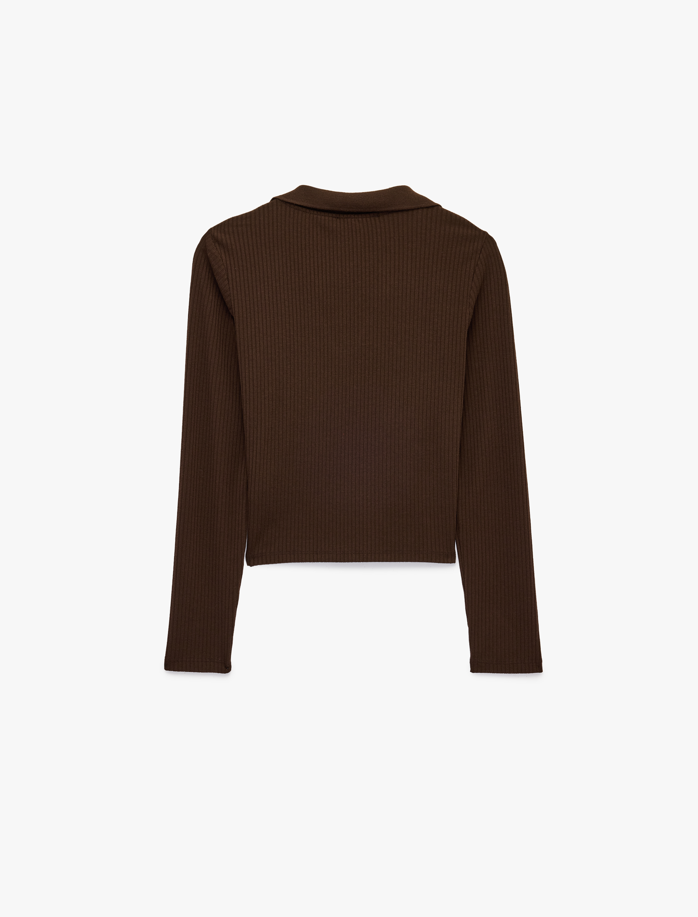   Şardonlu Uzun Kollu Slim Fit Polo Yaka Tişört