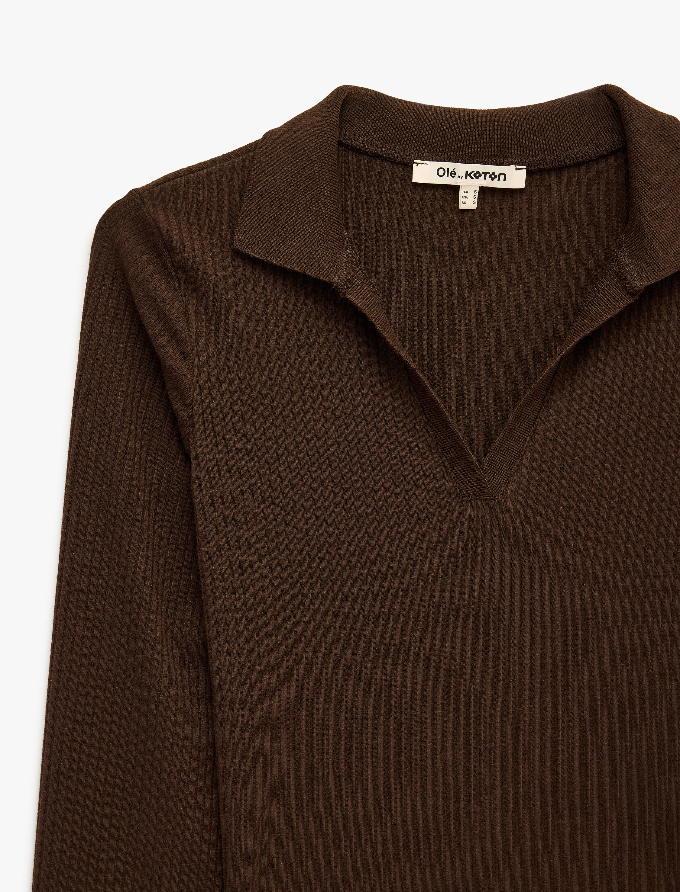   Şardonlu Uzun Kollu Slim Fit Polo Yaka Tişört