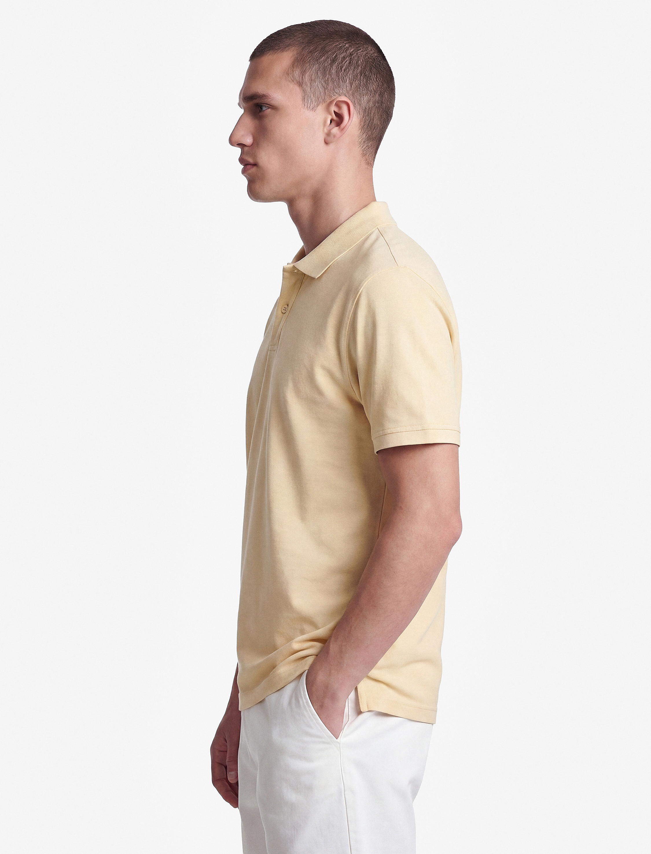   Pamuklu Pike Kumaş Kısa Kollu Polo Yaka Baskılı Slim Fit Tişört