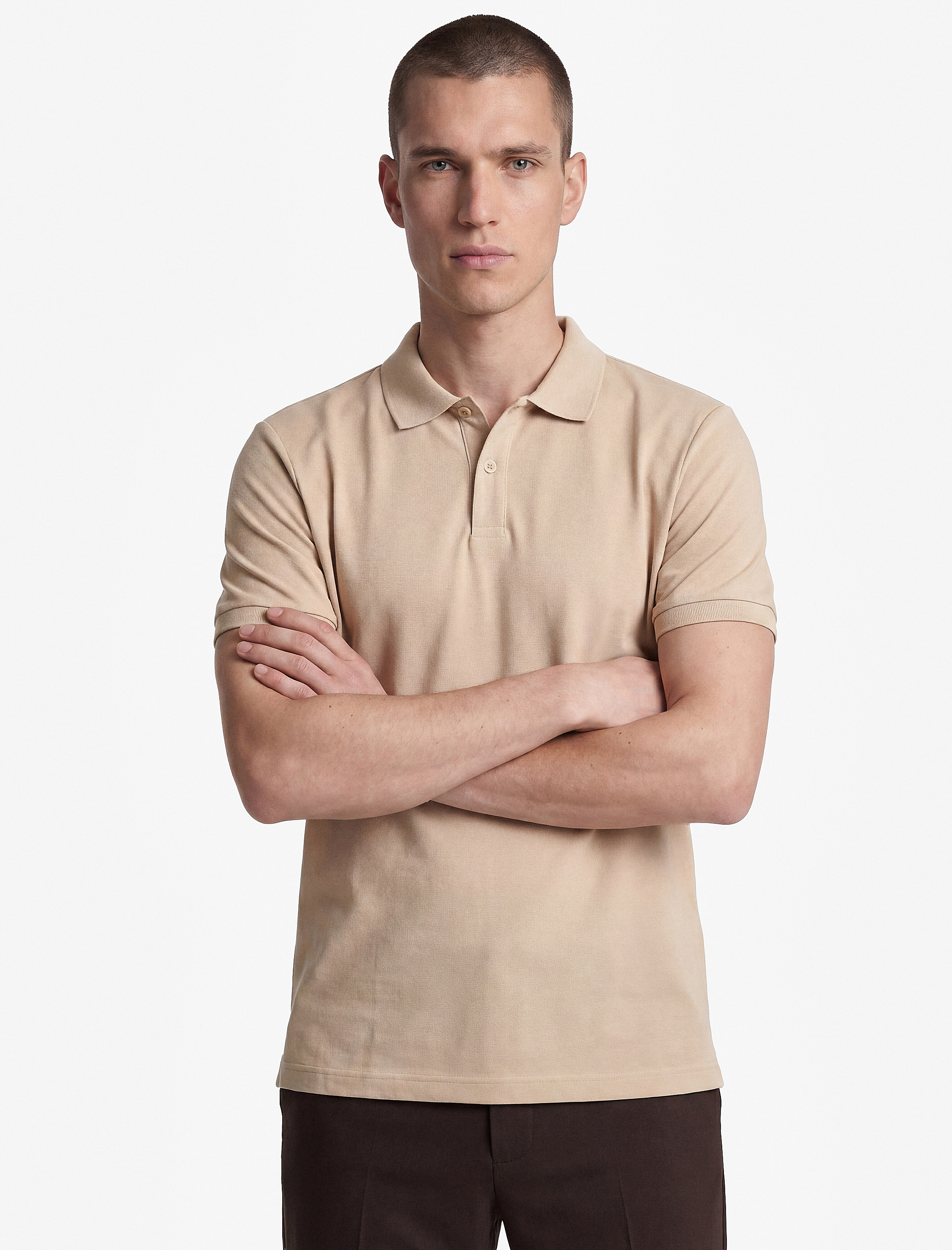   Pamuklu Pike Kumaş Kısa Kollu Polo Yaka Baskılı Slim Fit Tişört