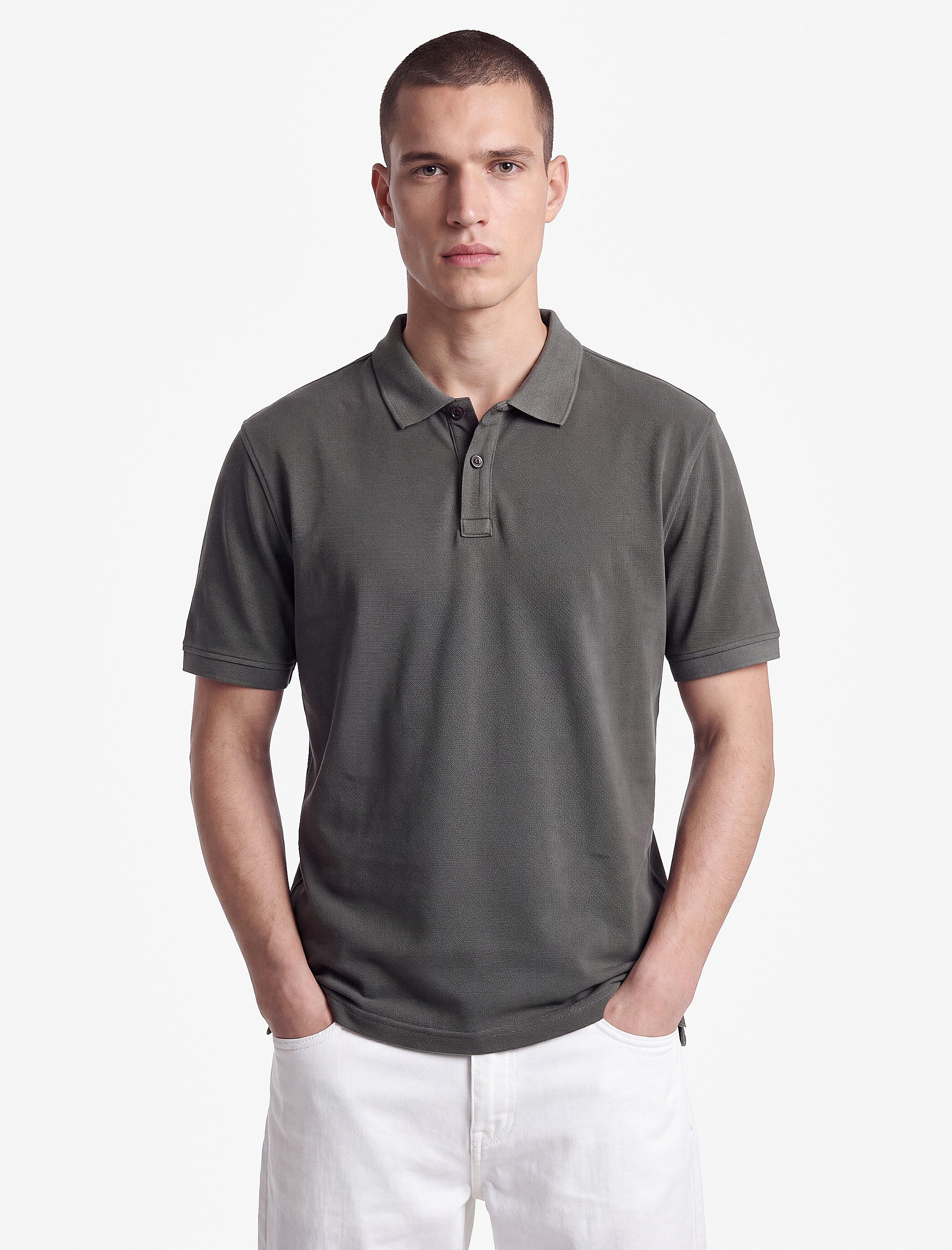   Regular Fit Pamuklu Pike Kumaş Kısa Kollu Düğmeli Polo Yaka Tişört