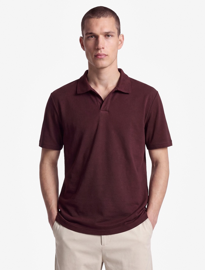  Regular Fit Pamuklu Pike Kumaş Kısa Kollu Polo Yaka Tişört