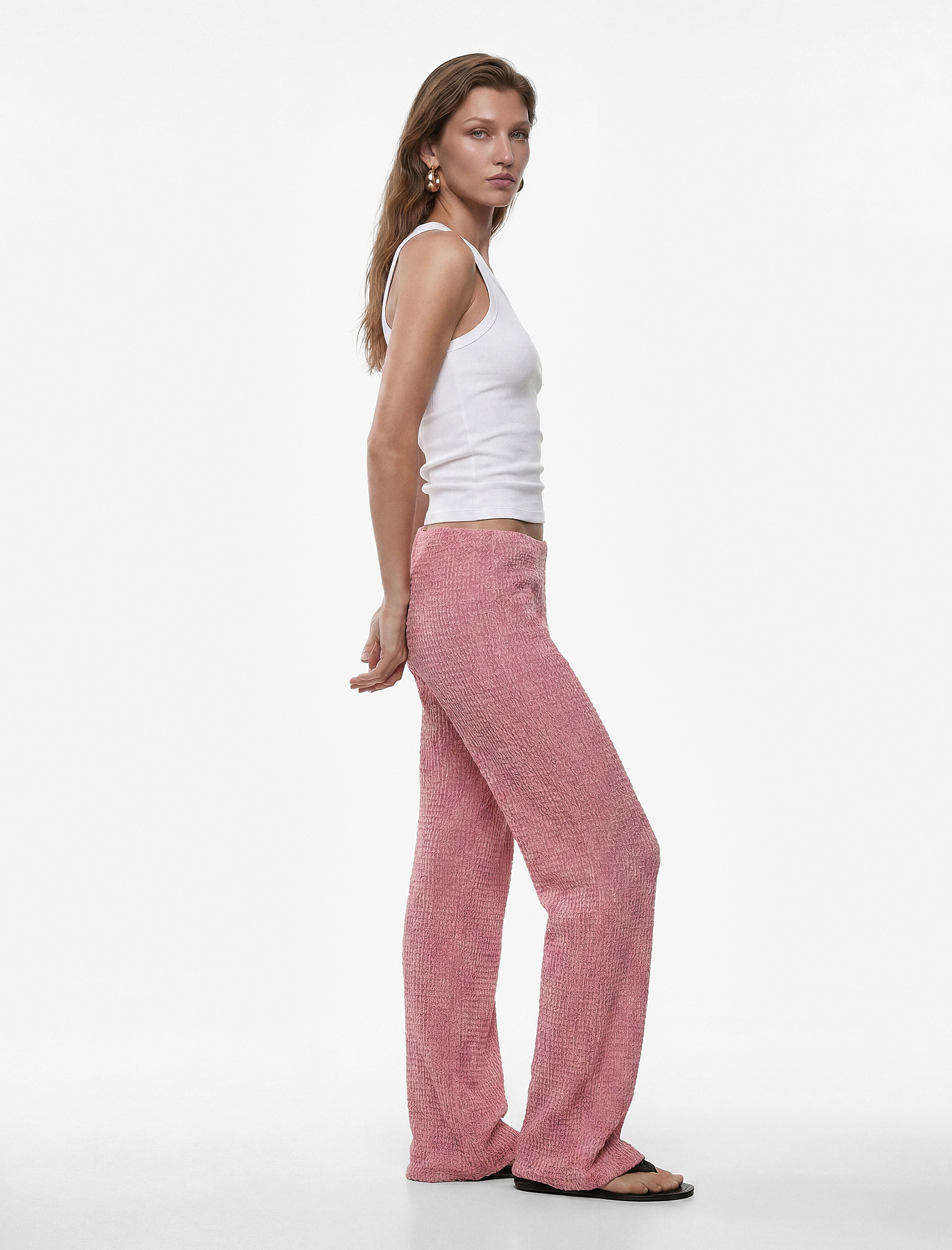   Bürümcük Kumaş Dokulu Slim Fit Pantolon
