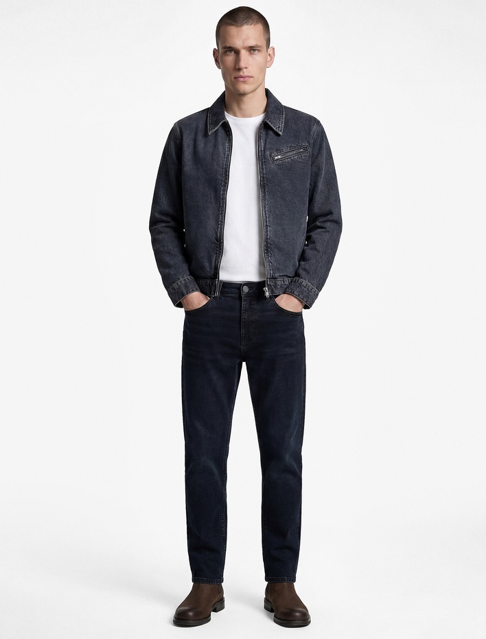  Cepli Straight Fit Düz Paça Jean Pantolon - Straight Fit Mark Jeans