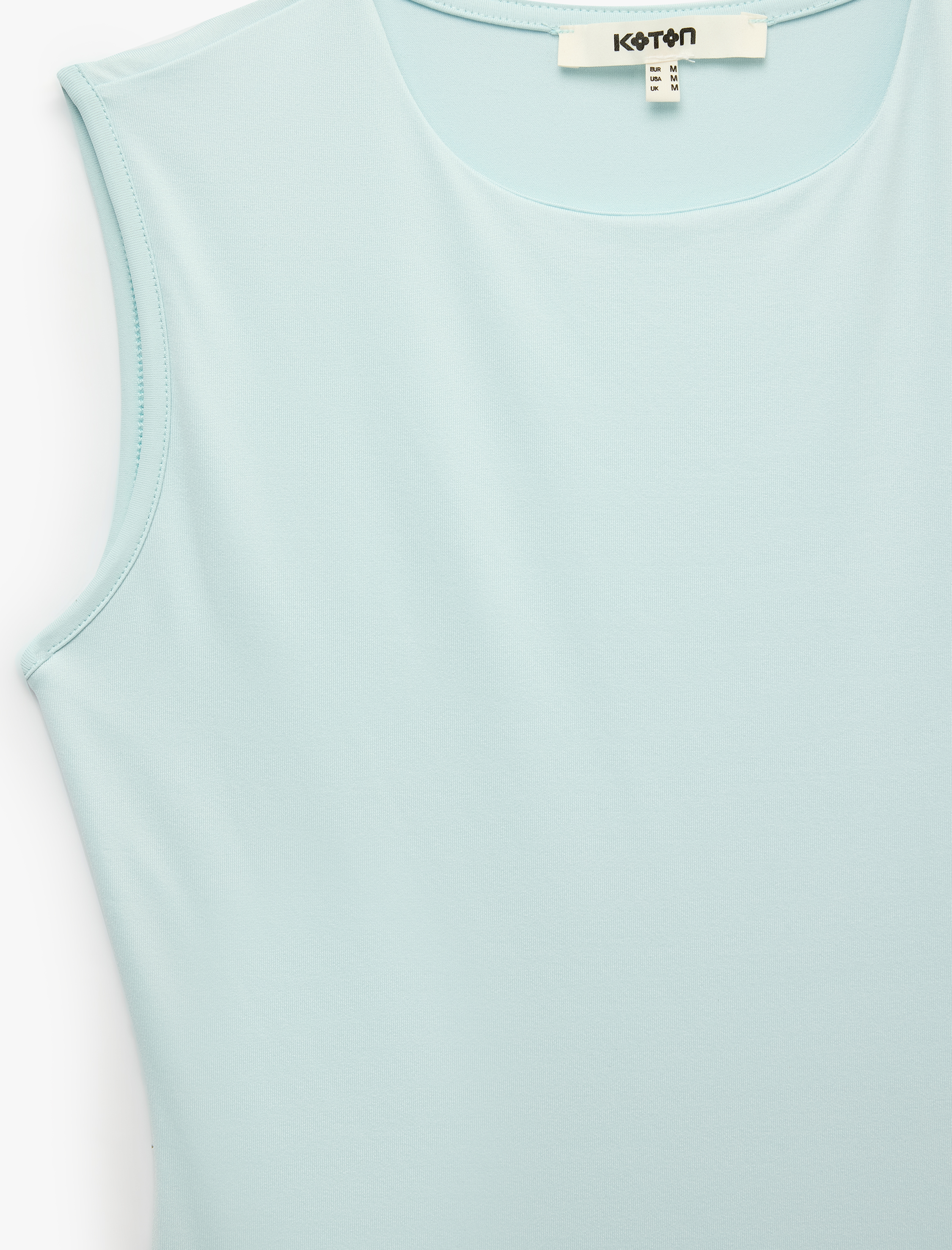   Slim Fit Bisiklet Yaka Kolsuz Bodysuit