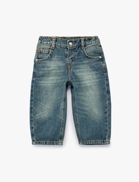 Pamuklu Oversize Denim Pantolon