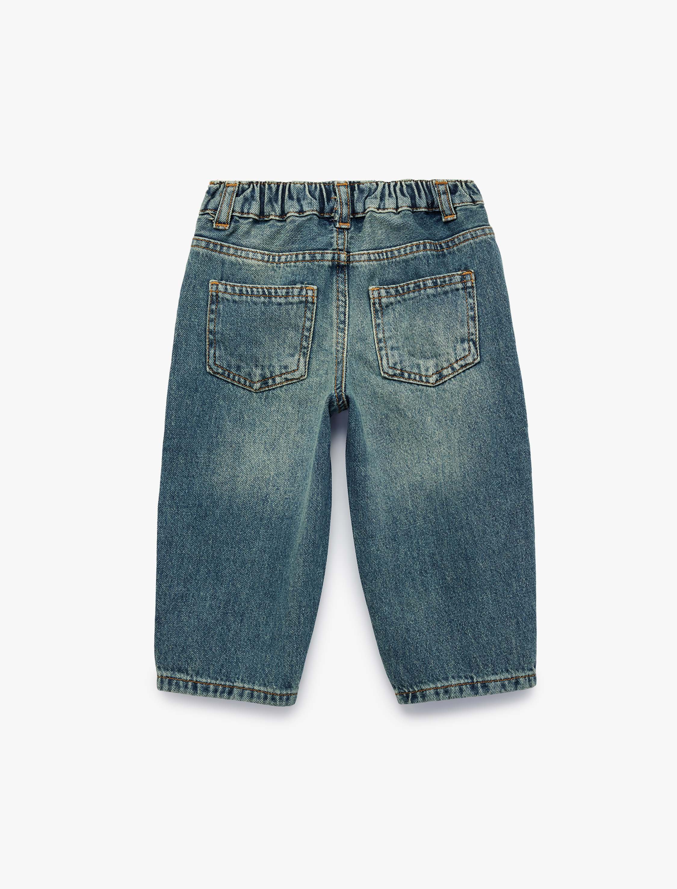  Erkek Bebek Pamuklu Oversize Denim Pantolon