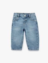 Pamuklu Oversize Denim Pantolon