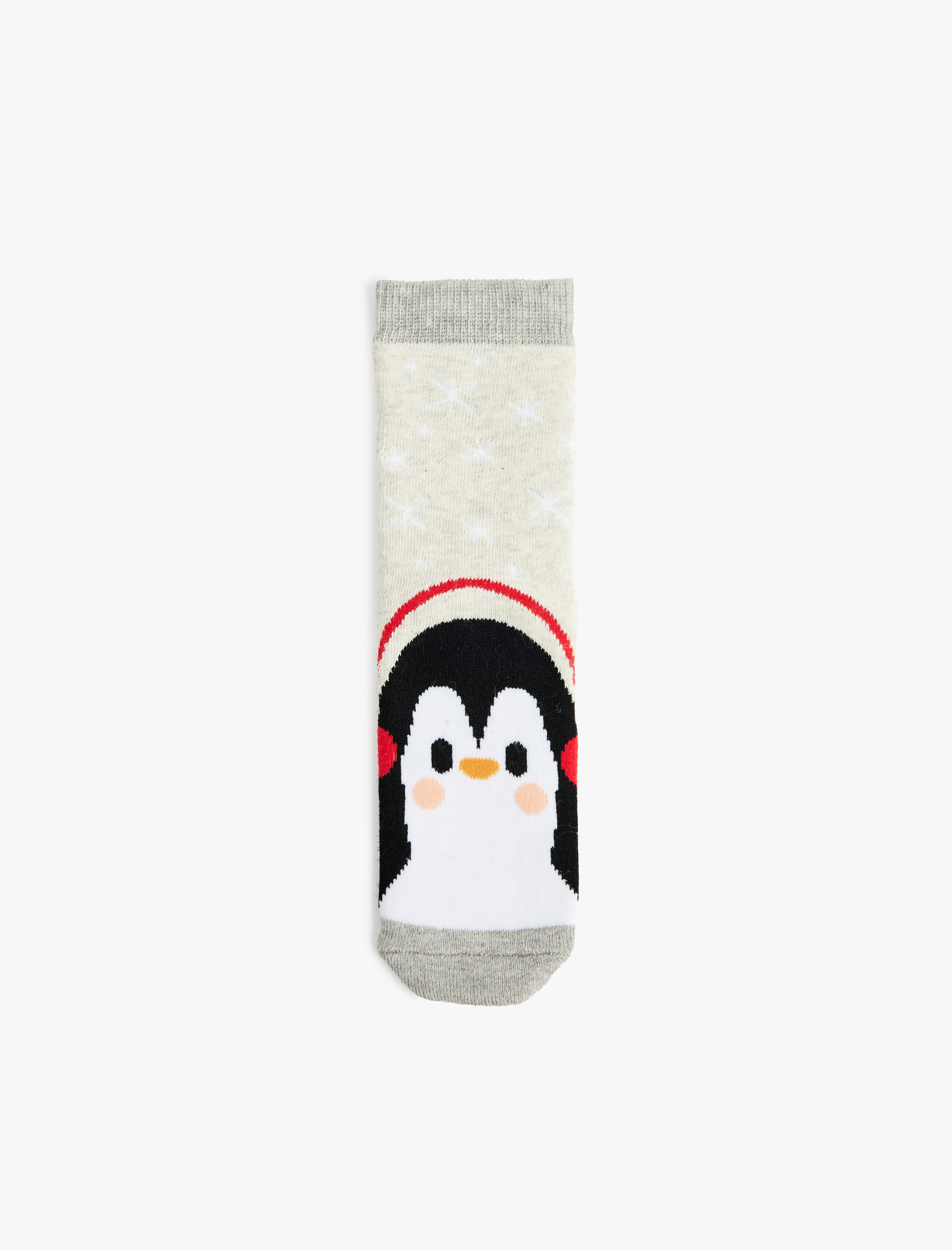 Erkek Çocuk Penguen Detaylı Pamuklu Havlu Çorap