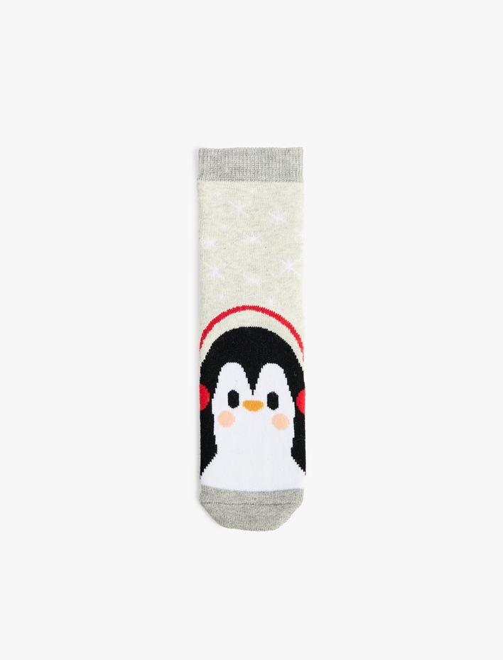 Erkek Çocuk Penguenli Pamuklu Havlu Çorap