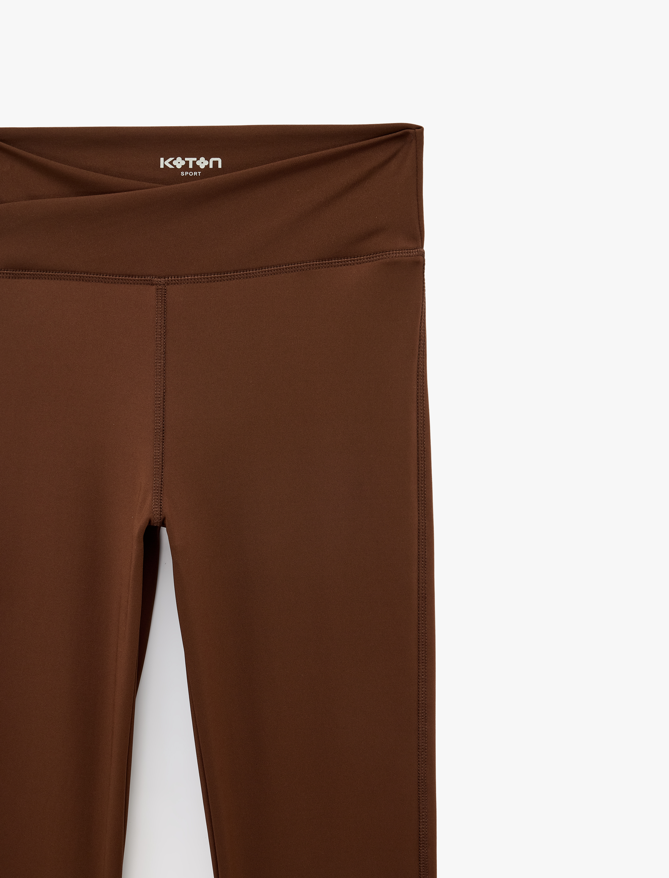   Slim Fit Kemer Detaylı İspanyol Paça Spor Tayt