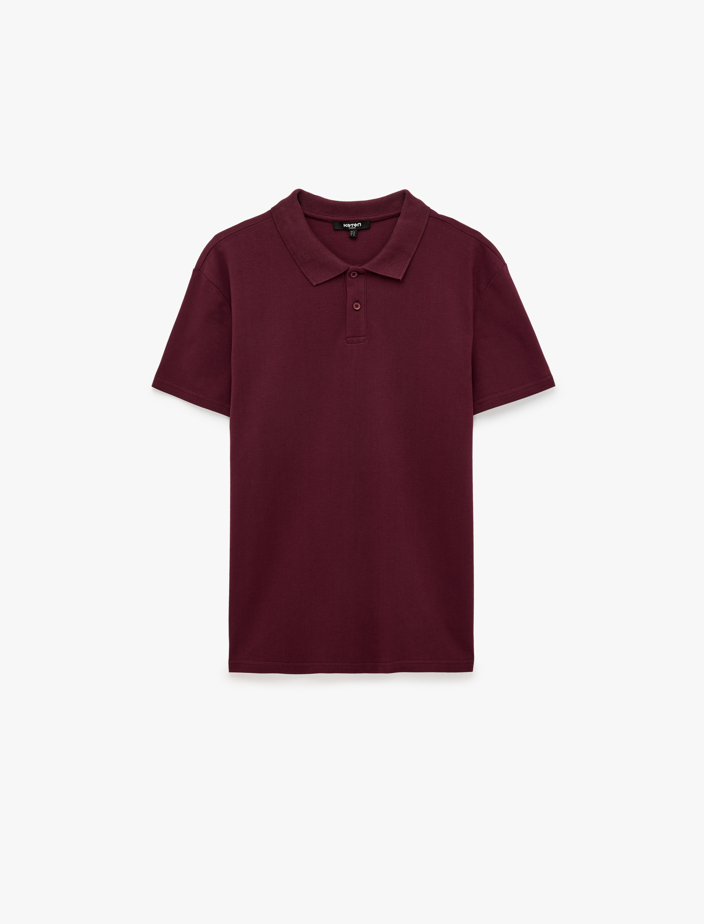   Pamuklu Pike Kumaş Kısa Kollu Polo Yaka Baskılı Slim Fit Tişört