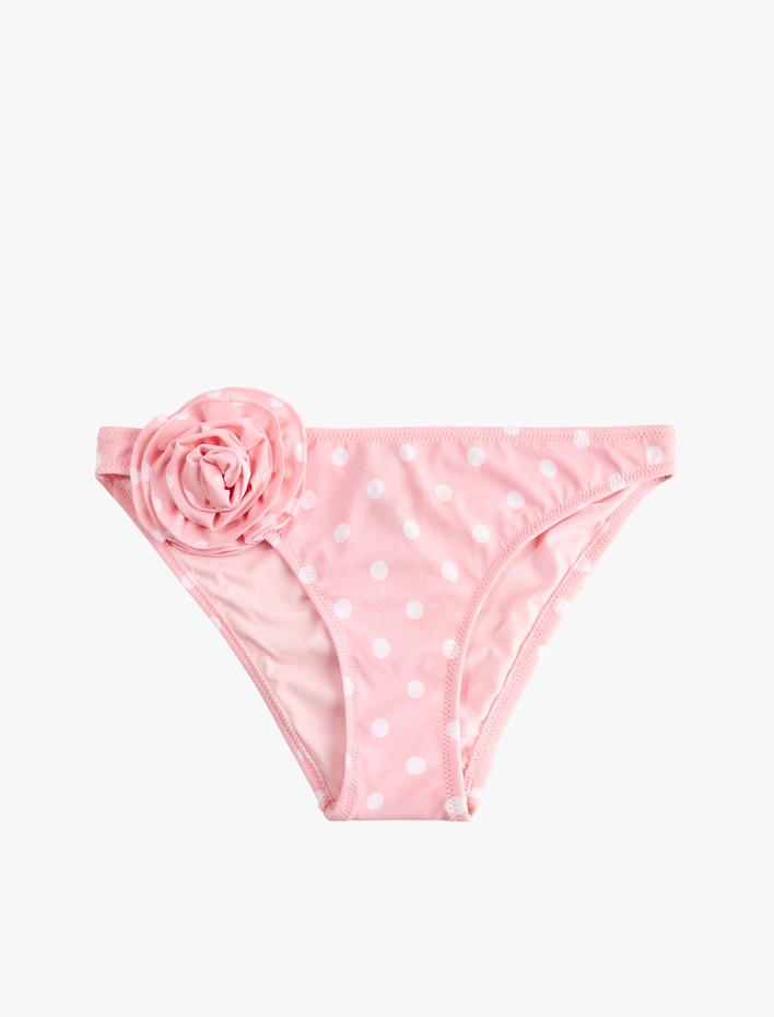  Koton X Sibil Çetinkaya - Gül Aplike Detaylı Puantiyeli Bikini Altı